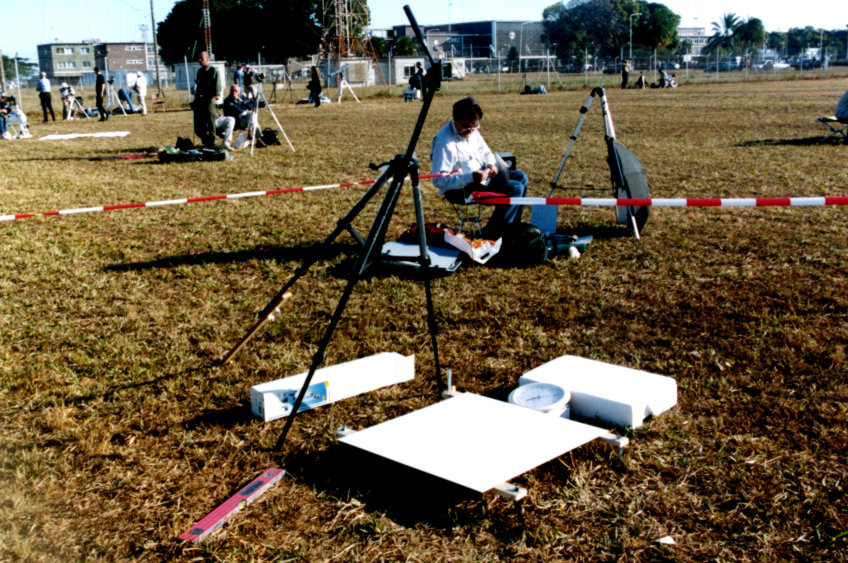 Aufbau des Experimentes 'Fliegende Schatten'(=shadow bands)